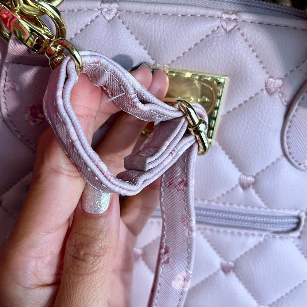NWOT luv Betsey by Betsey Johnson | Lavender | purse crossbody quilted satchel - Picture 16 of 16